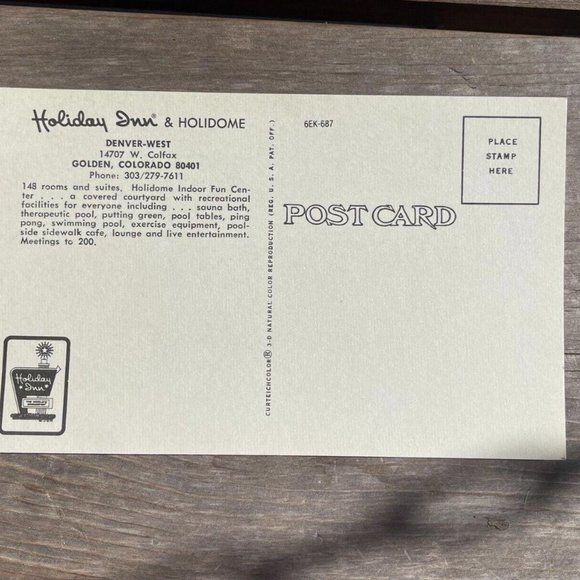 Vintage 1970s Postcard Holiday Inn / Holidome - Denver UnPosted Colorado - Picture 2 of 2